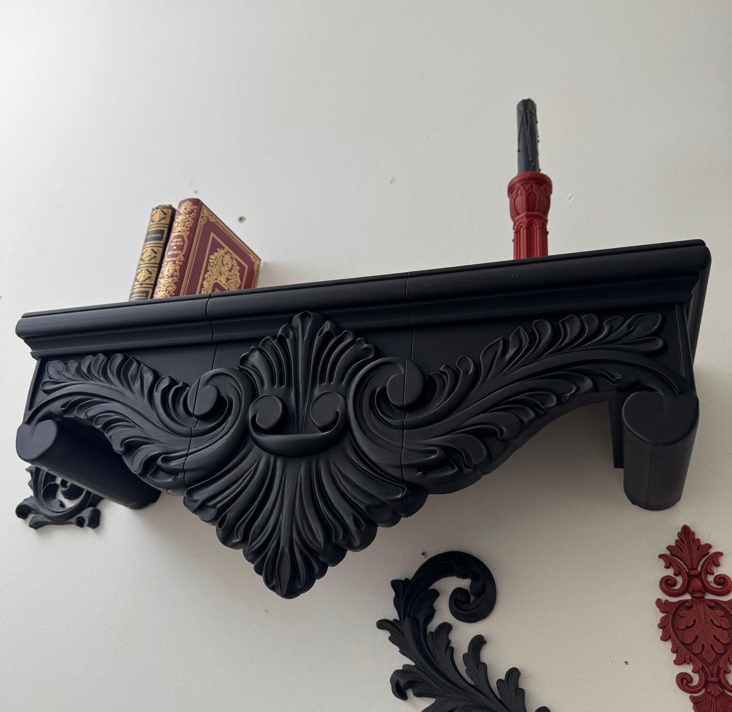 Giant Victorian Wall Shelf — 3D Printed Baroque Decor
