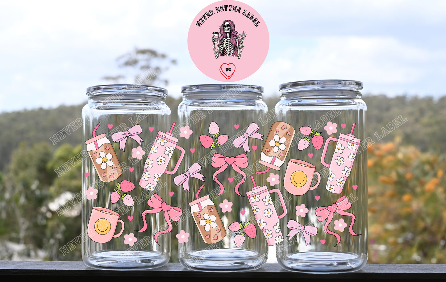 Girl Things Wrapped Glitter Filled Tumbler with Lid and Straw