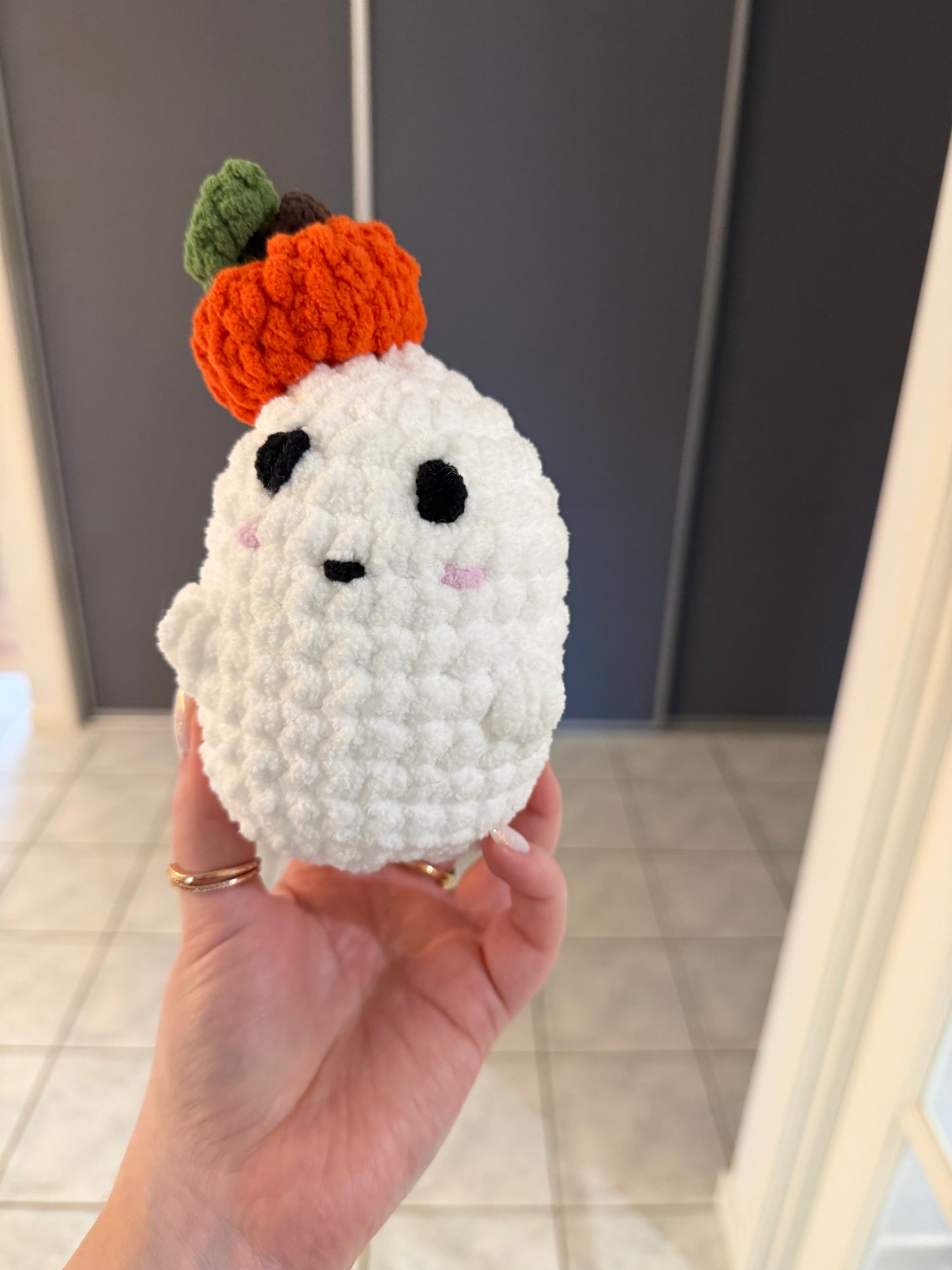 Pumpkin Ghost Crochet Plush π»π