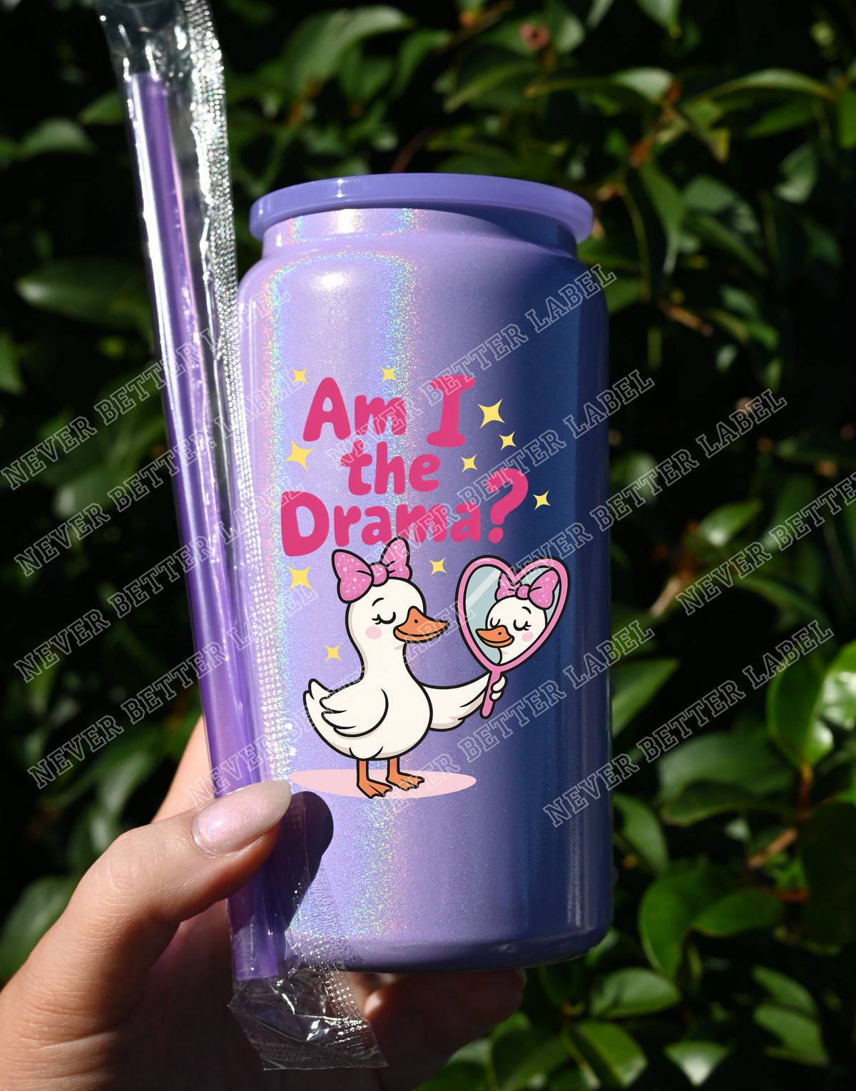 Am I the Drama? - Insulated Shimmer Cup 16oz (473ml)