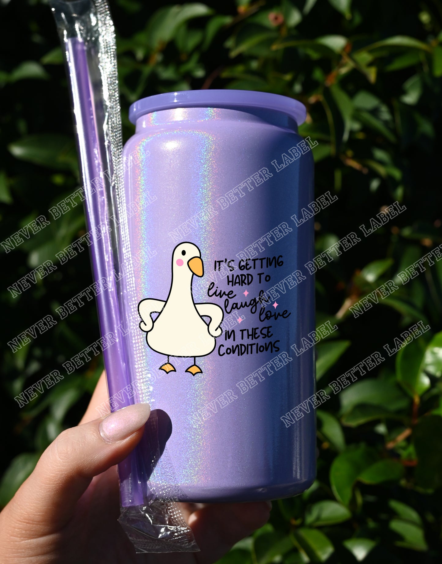 It's Getting Hard to Live Laugh Love... - Insulated Shimmer Cup 16oz (473ml)