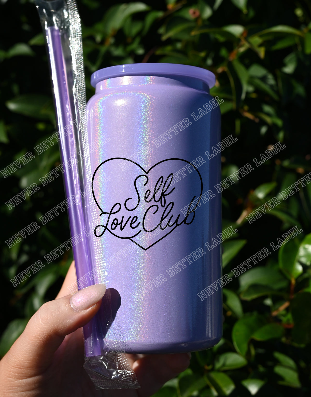Self Love Club (Black) - Insulated Shimmer Cup 16oz (473ml)