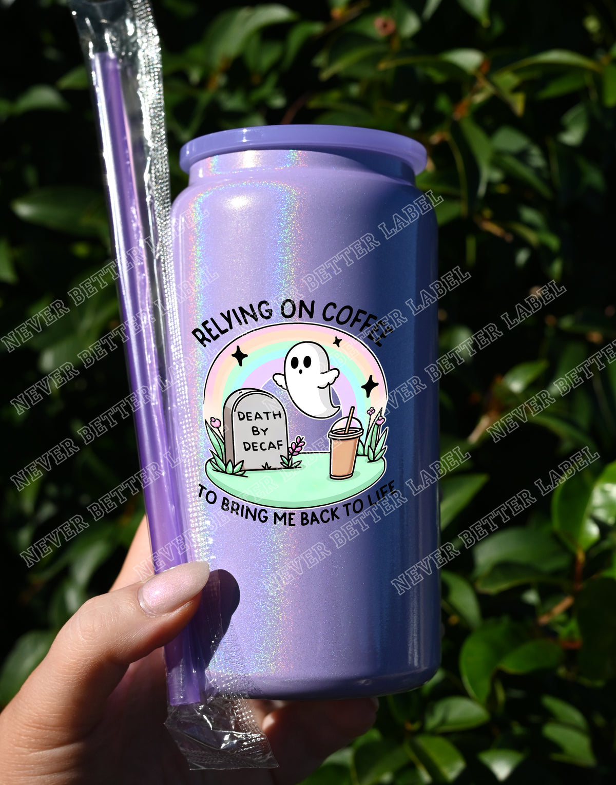 Relying on Coffee to... - Insulated Shimmer Cup 16oz (473ml)