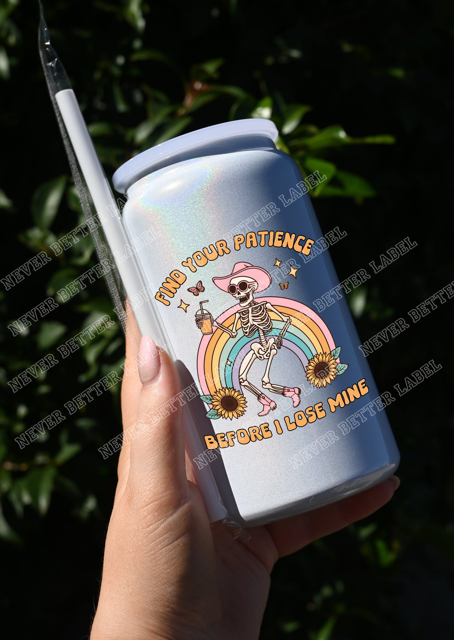 Find your patience before... - Insulated Shimmer Cup 16oz (473ml)