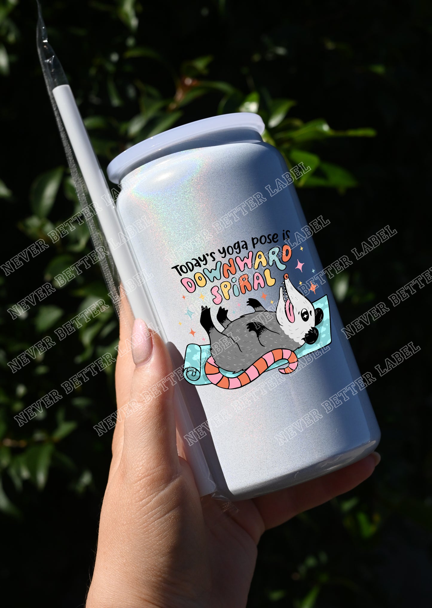 Today's Yoga Pose is Downward Spiral - Insulated Shimmer Cup 16oz (473ml)