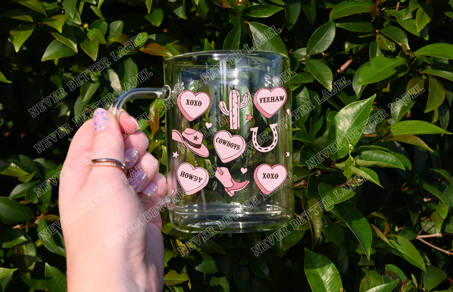 Cowboy Candy - Glitter Filled Glass Mug