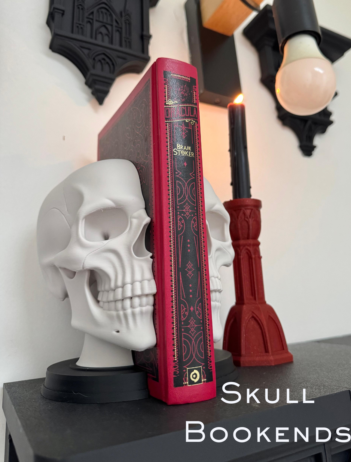 Skull Bookends