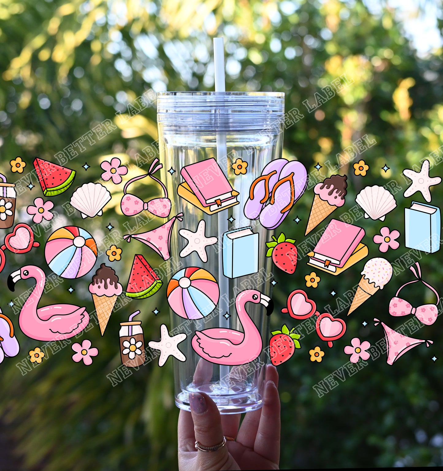 Summer Vibes - Glitter Filled Stadium Cup