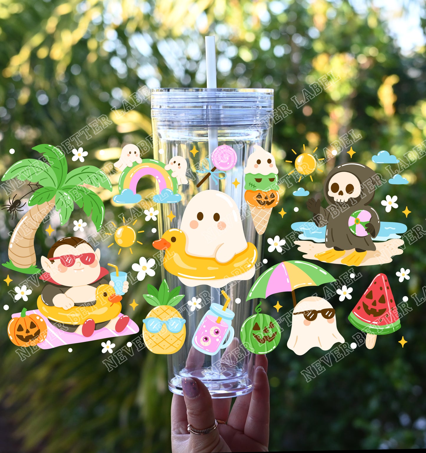 Summerween - Glitter Filled Stadium Cup