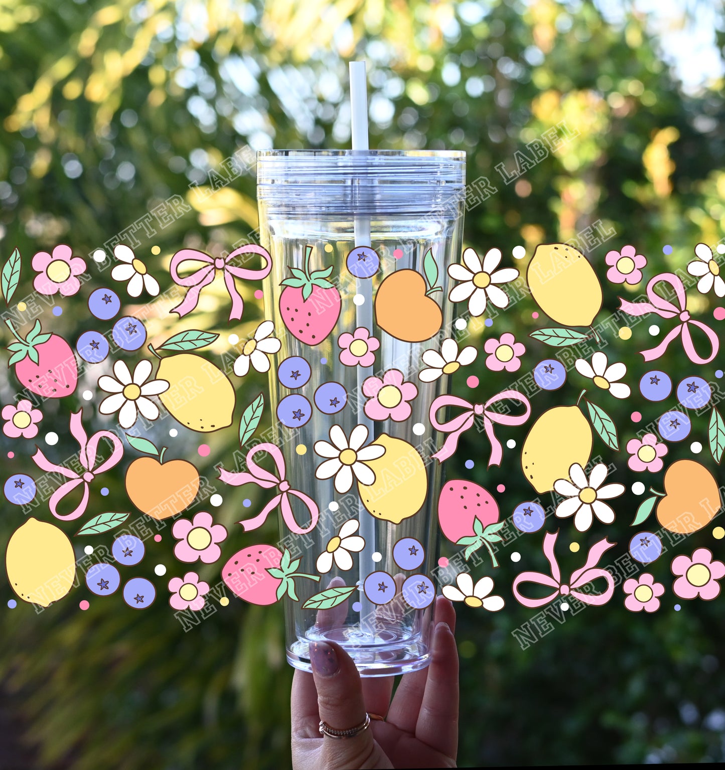 Summer Fruit - Glitter Filled Stadium Cup