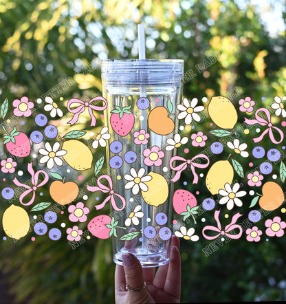 Summer Fruit - Glitter Filled Stadium Cup