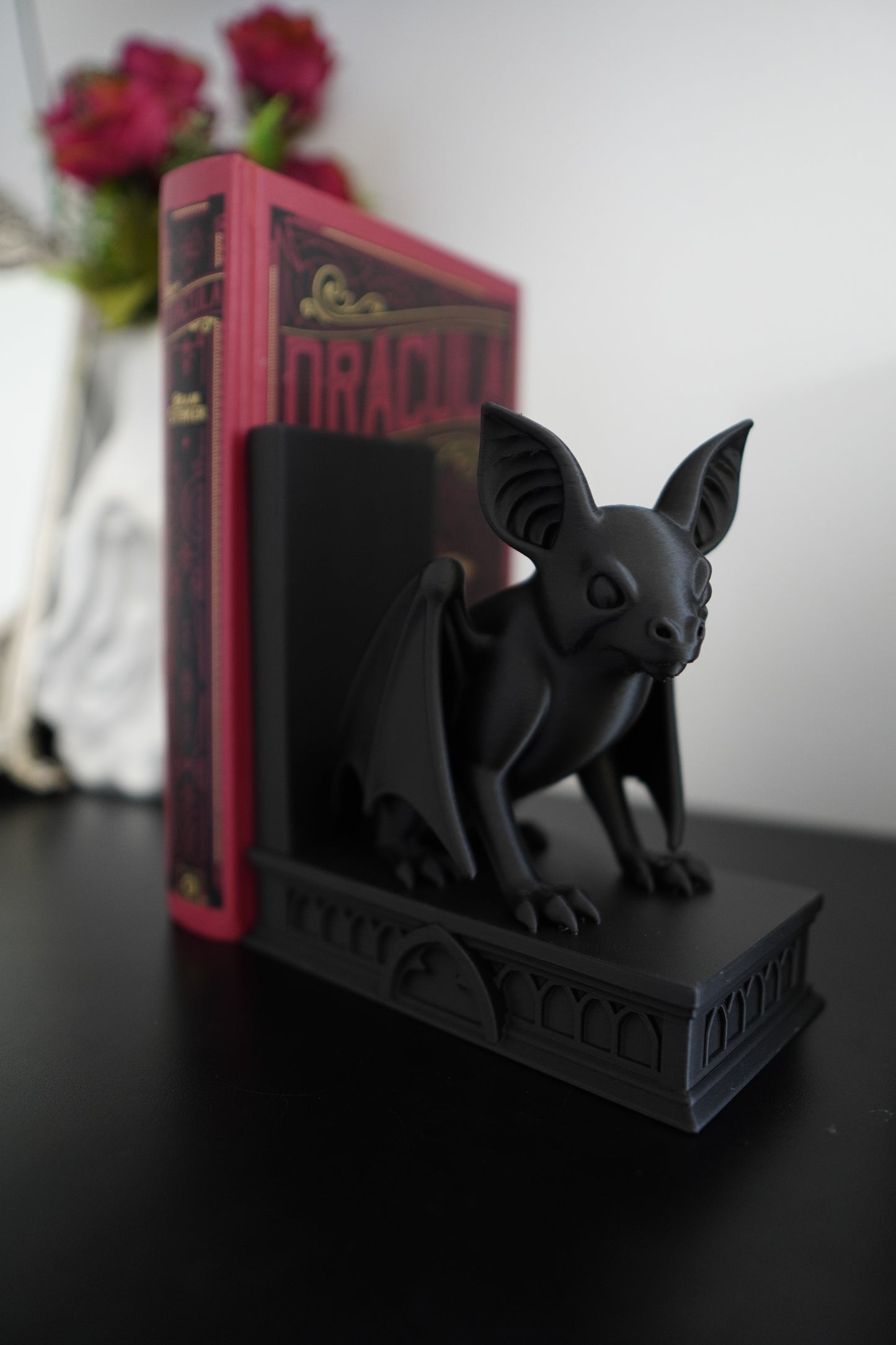 Gargoyle Bat Bookends — 3D Printed Gothic Familiar Set of 2