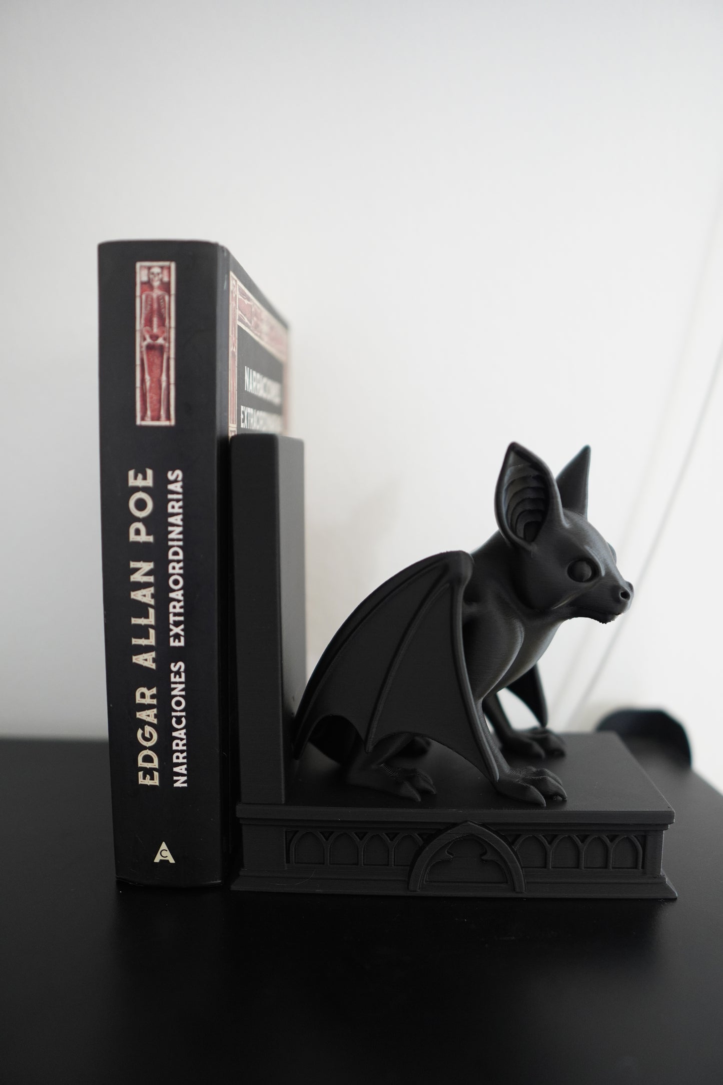 Gargoyle Bat Bookends — 3D Printed Gothic Familiar Set of 2