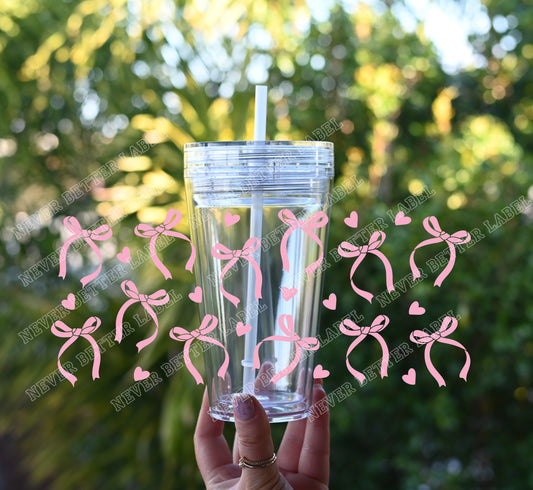 Delicate Ribbon - Glitter Filled Stadium Cup