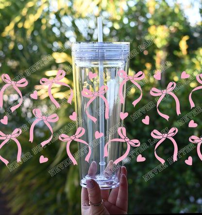 Delicate Ribbon - Glitter Filled Stadium Cup