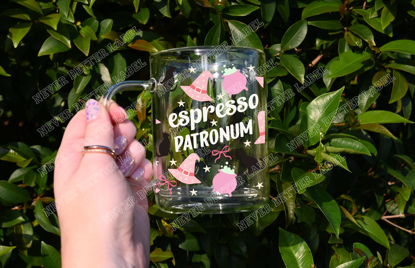 Espresso Patronum - Glitter Filled Glass Mug