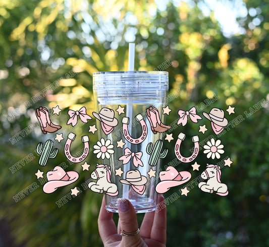 Girly Cowgirl - Glitter Filled Stadium Cup