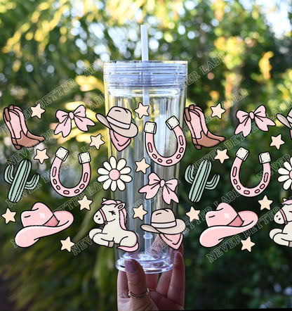 Girly Cowgirl - Glitter Filled Stadium Cup
