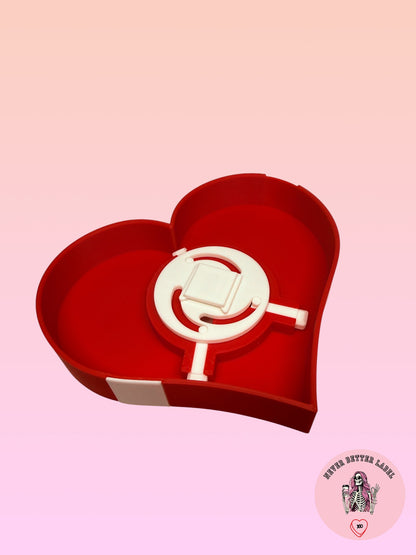 Heart Box With Rotating Bow Lock
