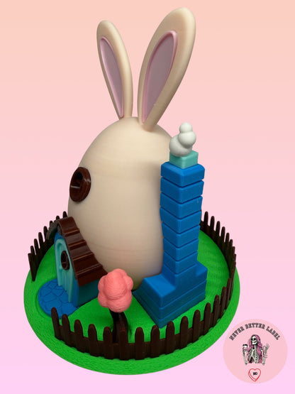 Easter Bunny House Ornament (With Glow-in-the-Dark Trees)