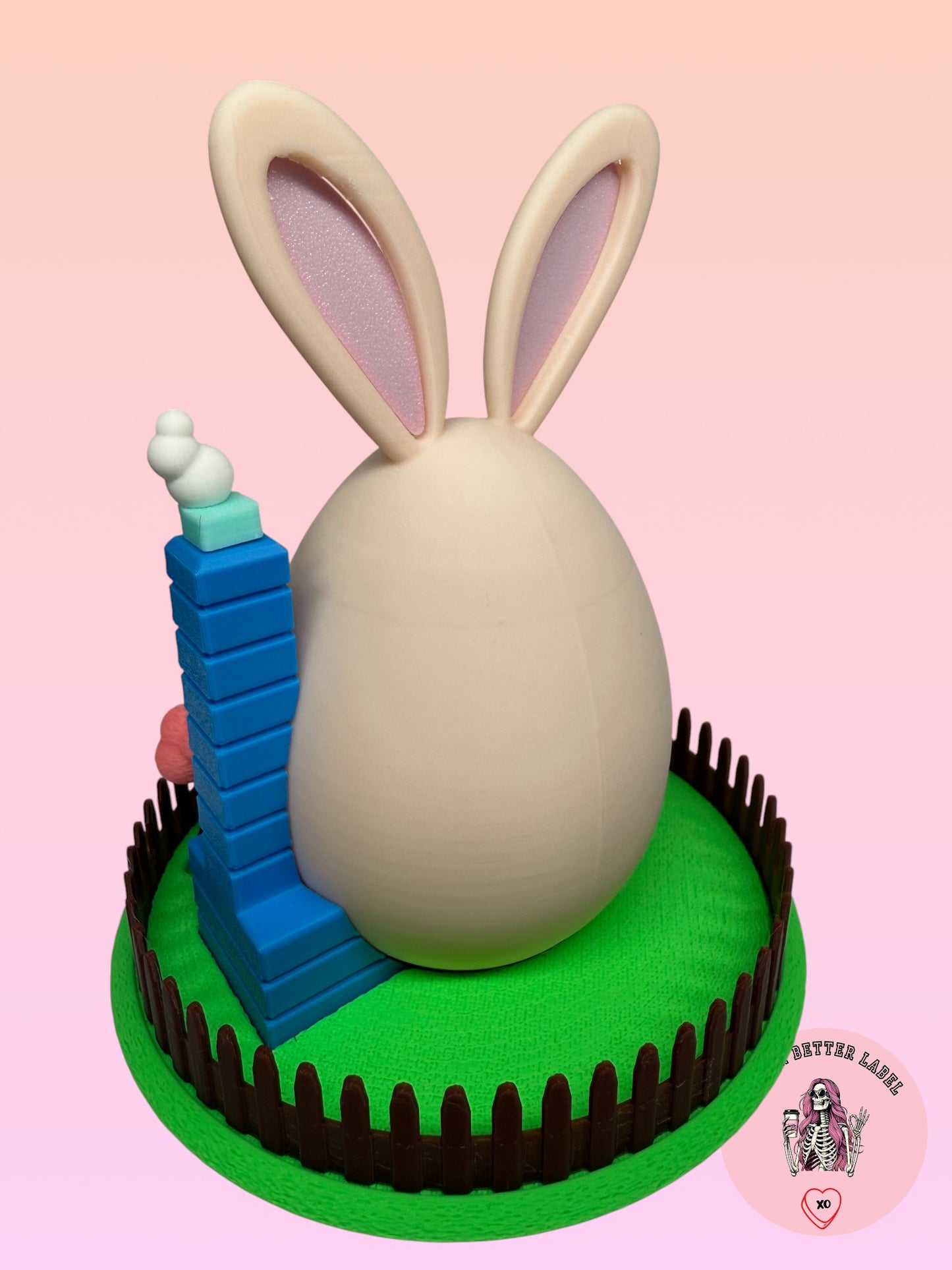 Easter Bunny House Ornament (With Glow-in-the-Dark Trees)