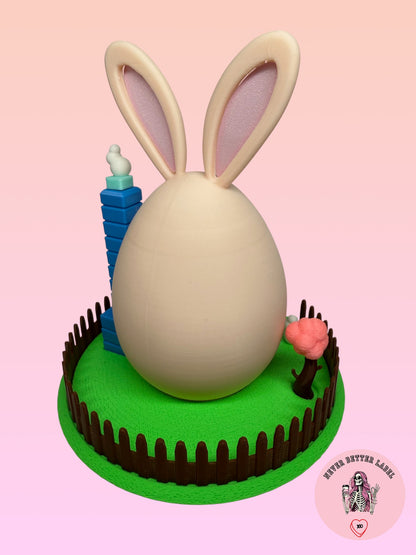 Easter Bunny House Ornament (With Glow-in-the-Dark Trees)