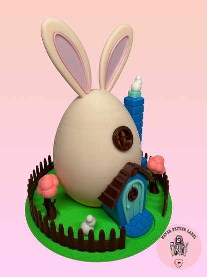 Easter Bunny House Ornament (With Glow-in-the-Dark Trees)
