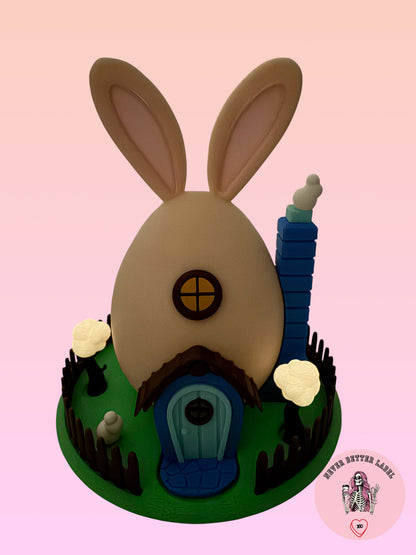 Easter Bunny House Ornament (With Glow-in-the-Dark Trees)