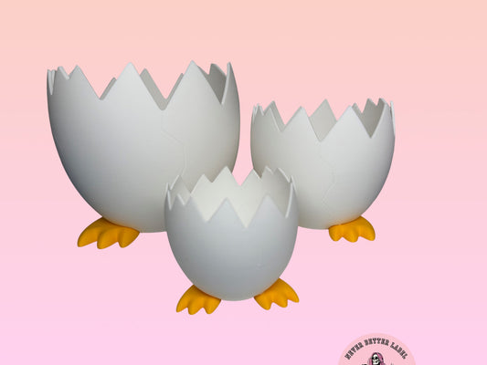 Hatched Egg Bowls With Chick (Various Sizes or Set)