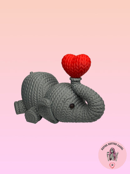 Elephant Holding Heart