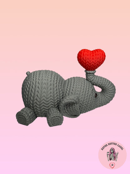 Elephant Holding Heart