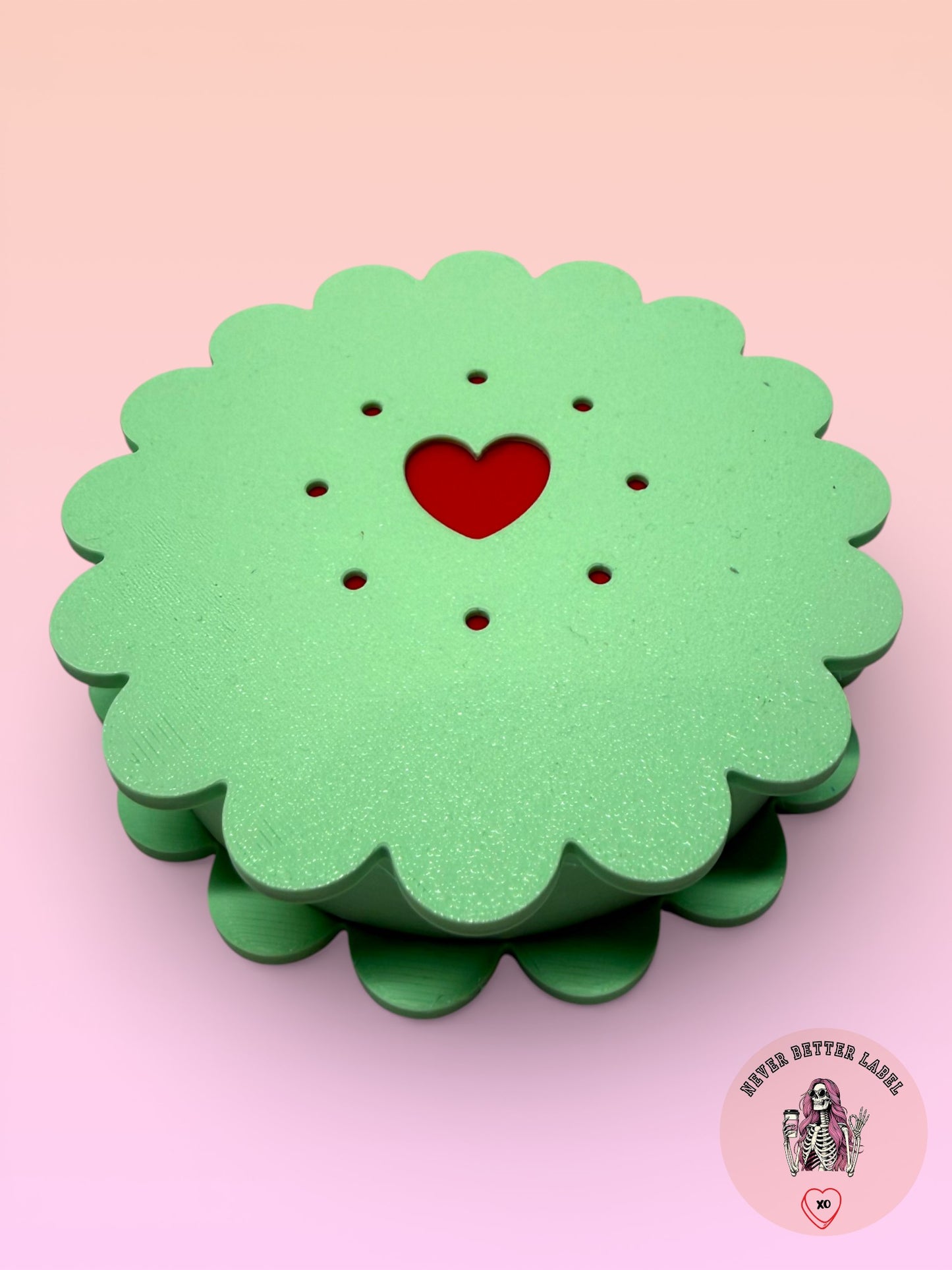 Flower Gift Box With Heart Detail