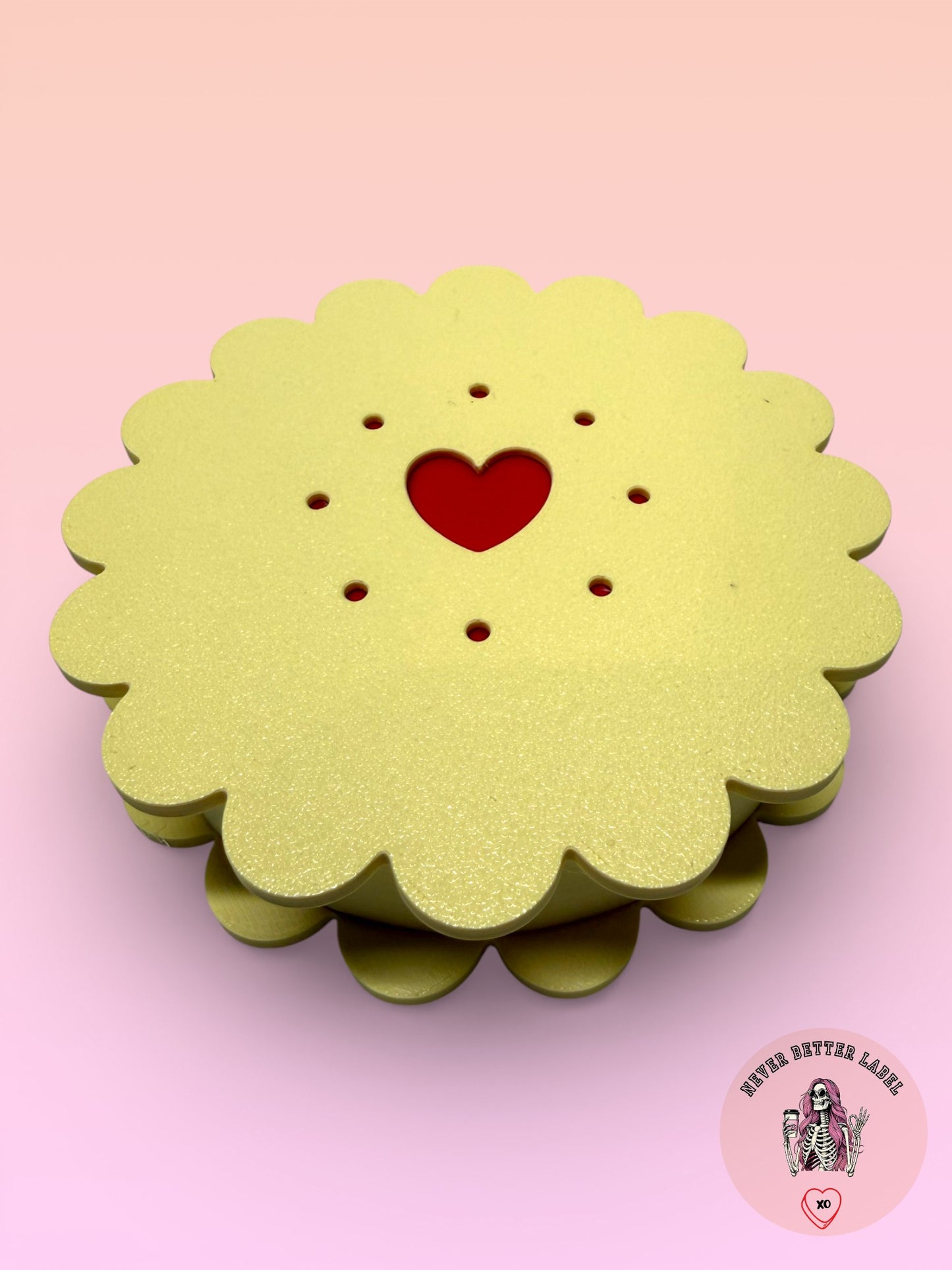 Flower Gift Box With Heart Detail