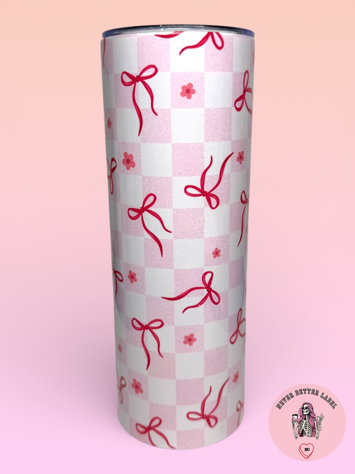 Pink Coquette Bows 20oz (590ml) Insulated Tumbler - Stainless Steel