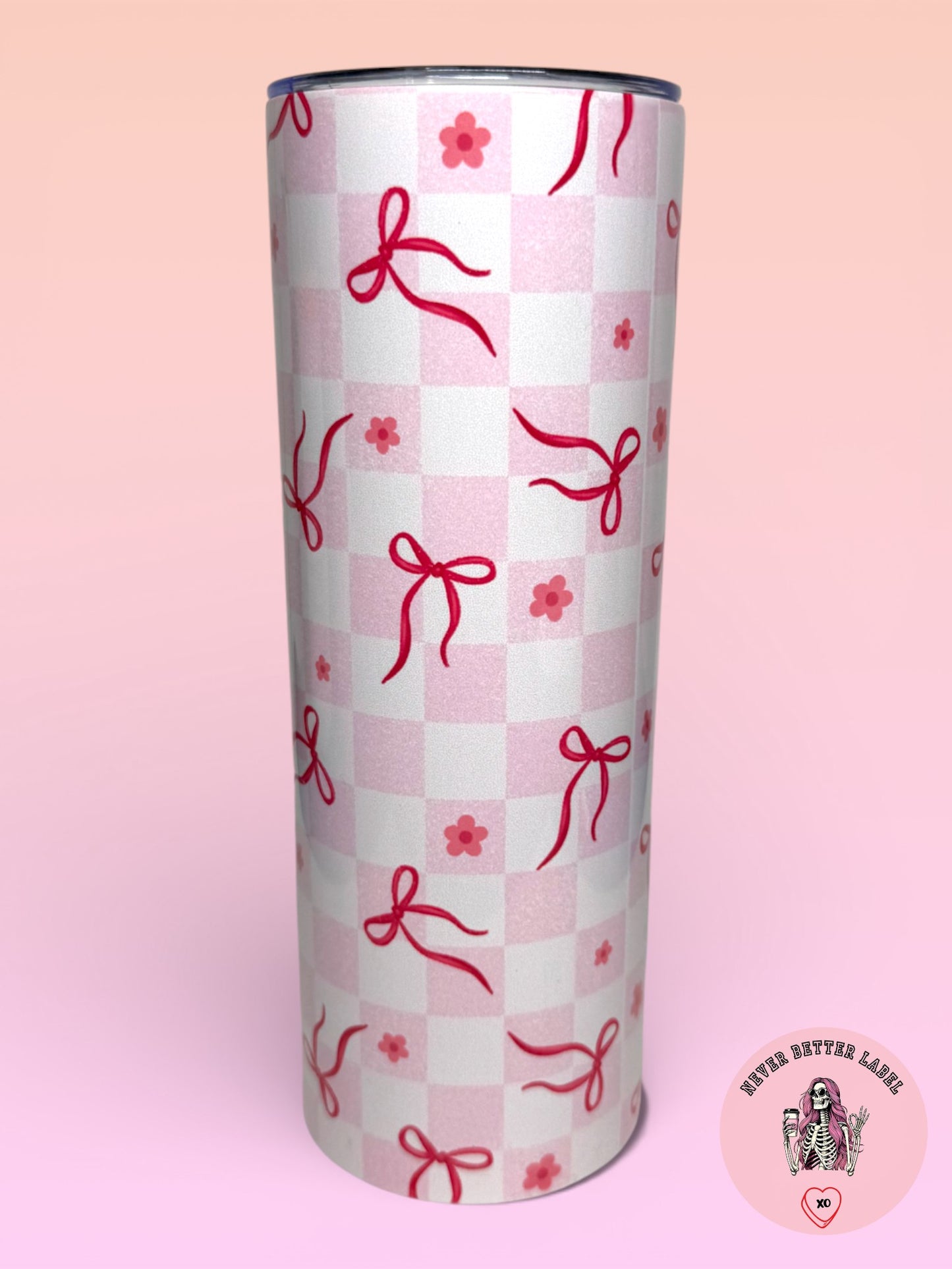 Pink Coquette Bows 20oz (590ml) Insulated Tumbler - Stainless Steel