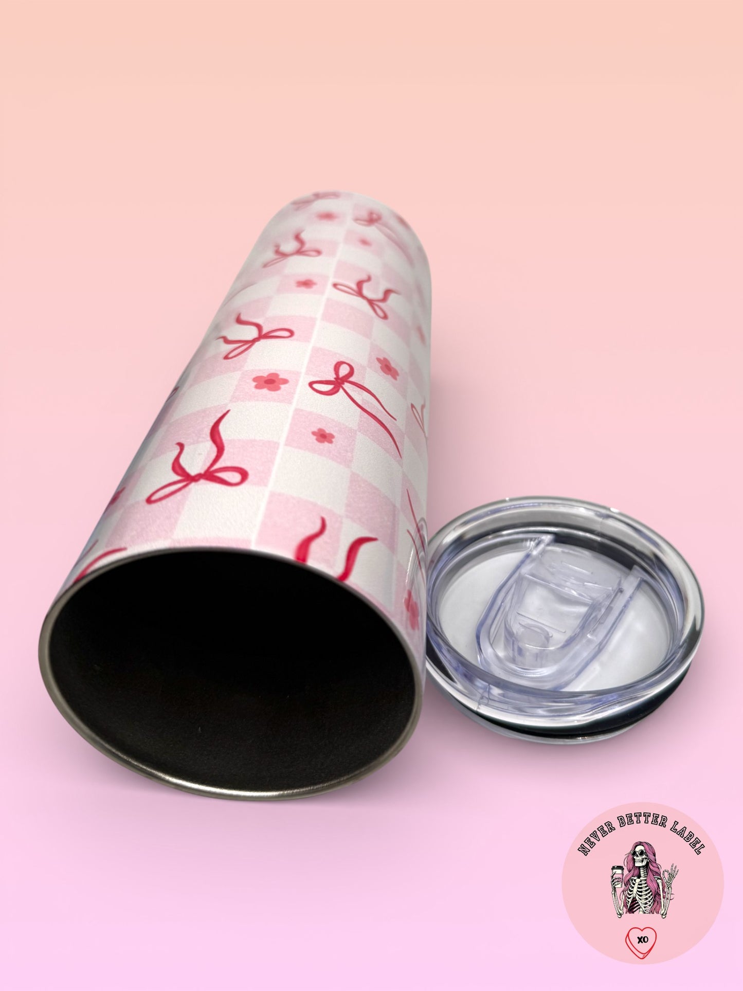 Pink Coquette Bows 20oz (590ml) Insulated Tumbler - Stainless Steel