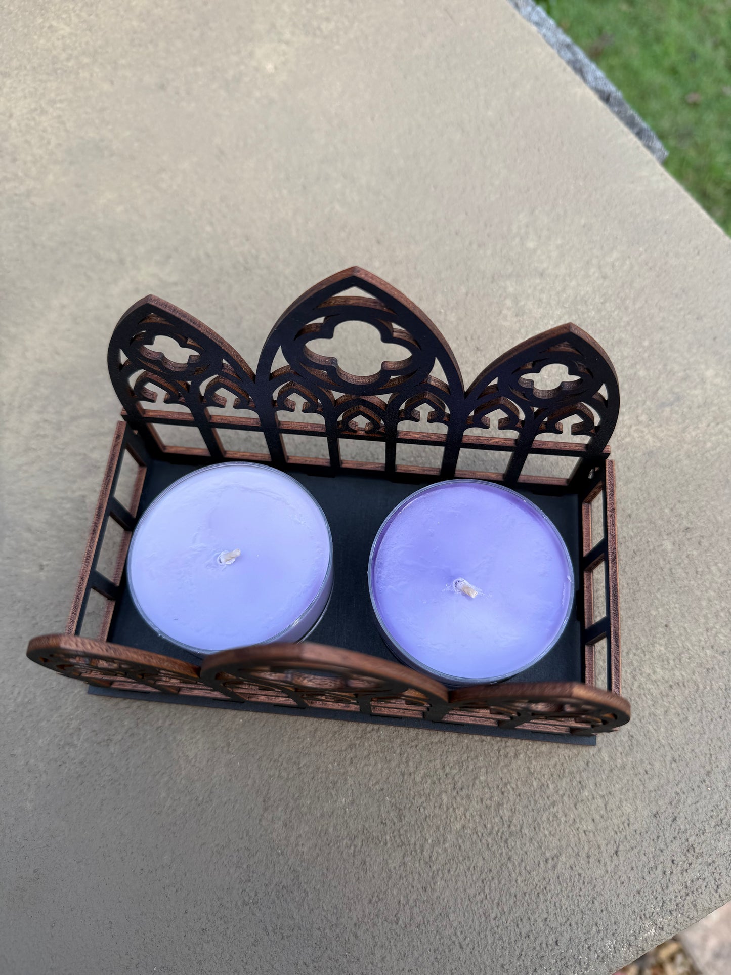 Large Cathedral Maxi Tealight Candle Holder