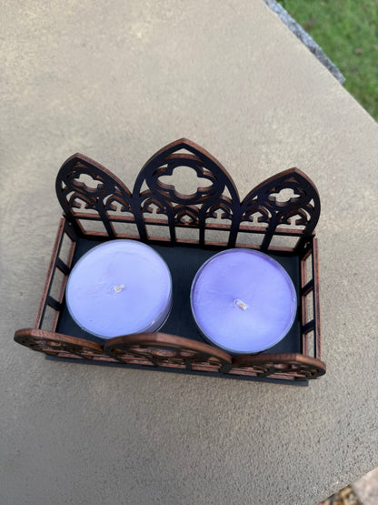 Large Cathedral Maxi Tealight Candle Holder