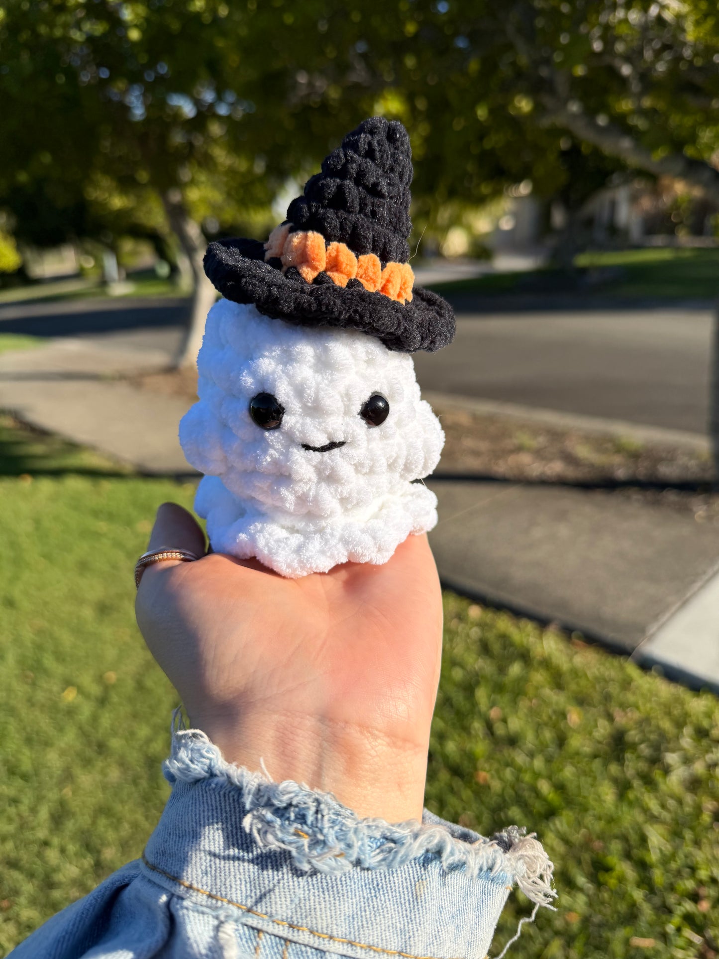 👻 Pumpkin Patch Ghost Crochet Plush 🎃