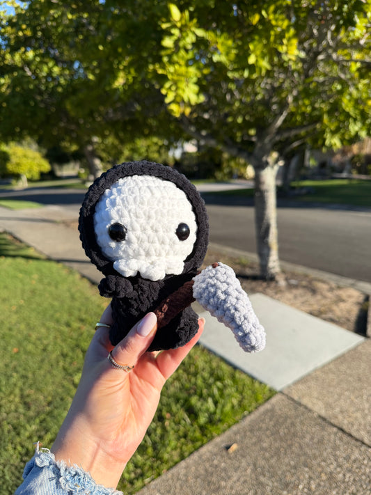 💀 The Tiny Reaper Crochet Plush 🖤