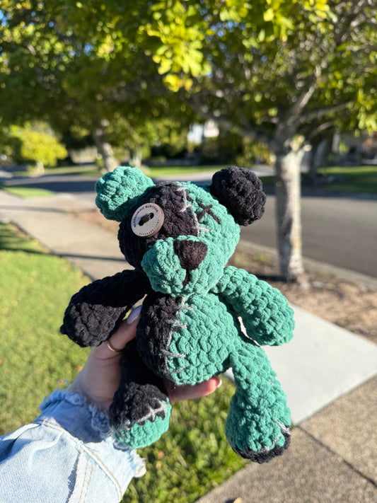🧸 Zombie Bear Crochet Plush 🧟‍♂️