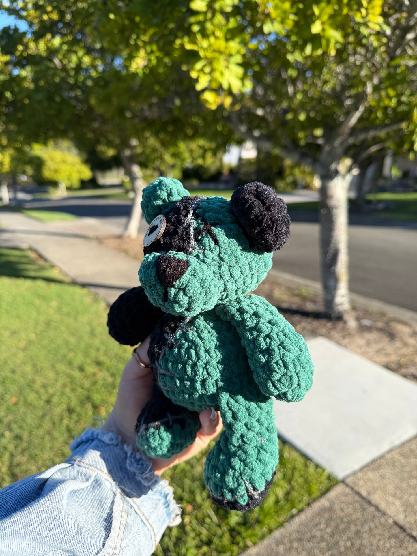 🧸 Zombie Bear Crochet Plush 🧟‍♂️