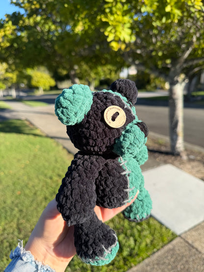 🧸 Zombie Bear Crochet Plush 🧟‍♂️