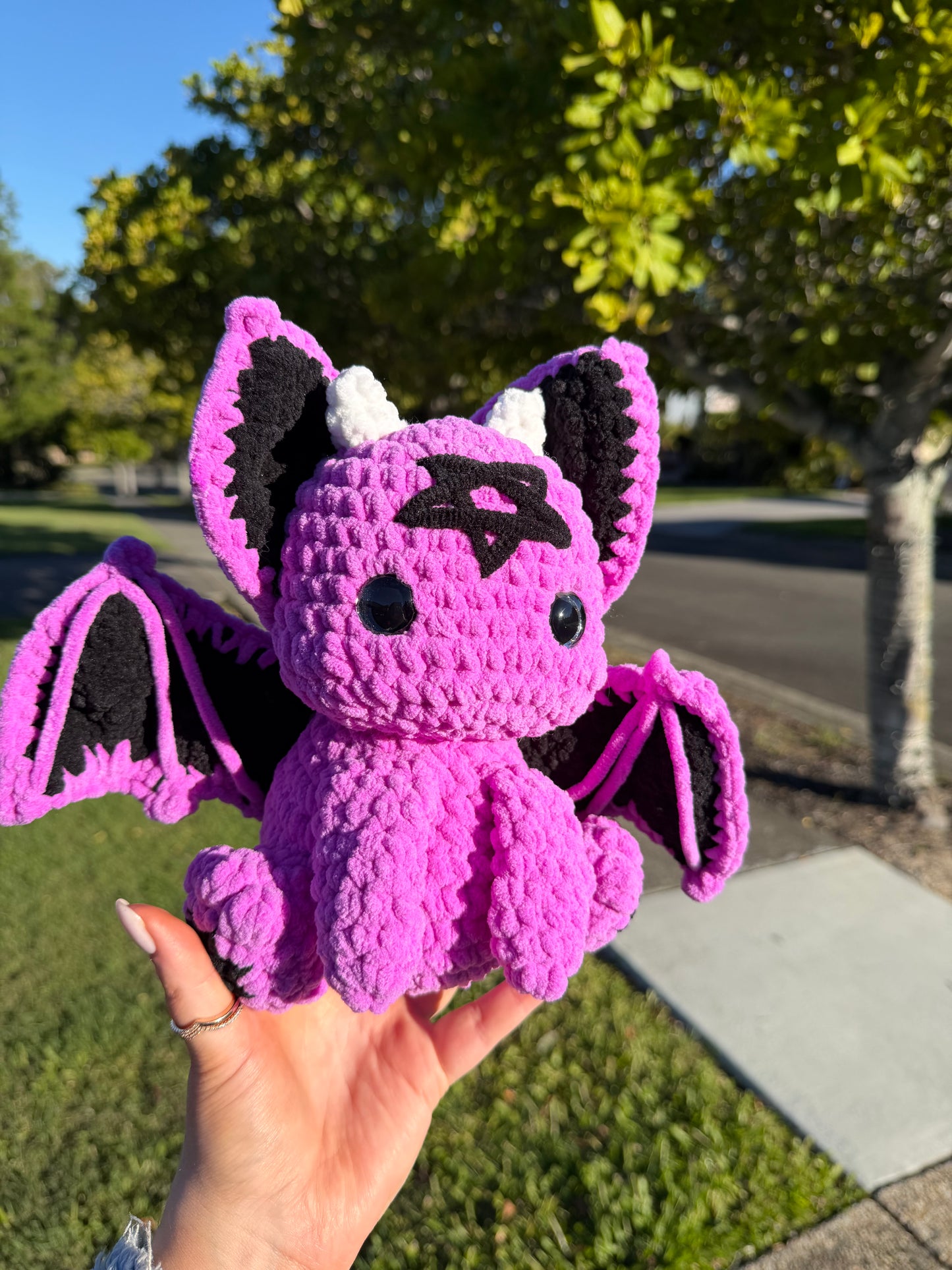 🦇 Lilith Bat Crochet Plush 🩷🖤