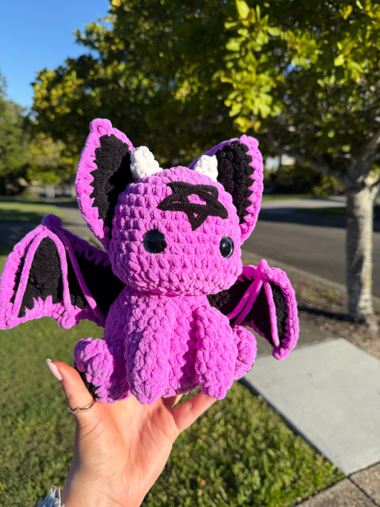 🦇 Lilith Bat Crochet Plush 🩷🖤