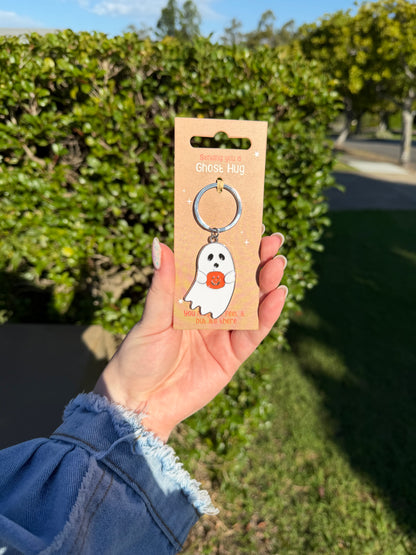 Ghost Hug Enamel Keyring 🎃👻