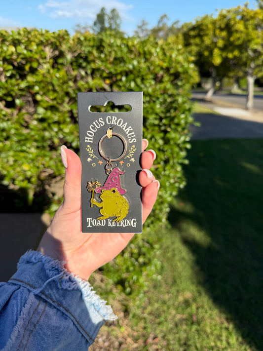 Hocus Croakus Toad Enamel Keyring 🐸🧙‍♀️