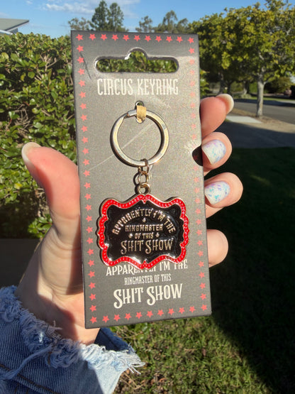 Ringmaster of This Shit Show Enamel Keyring 🎪🤡