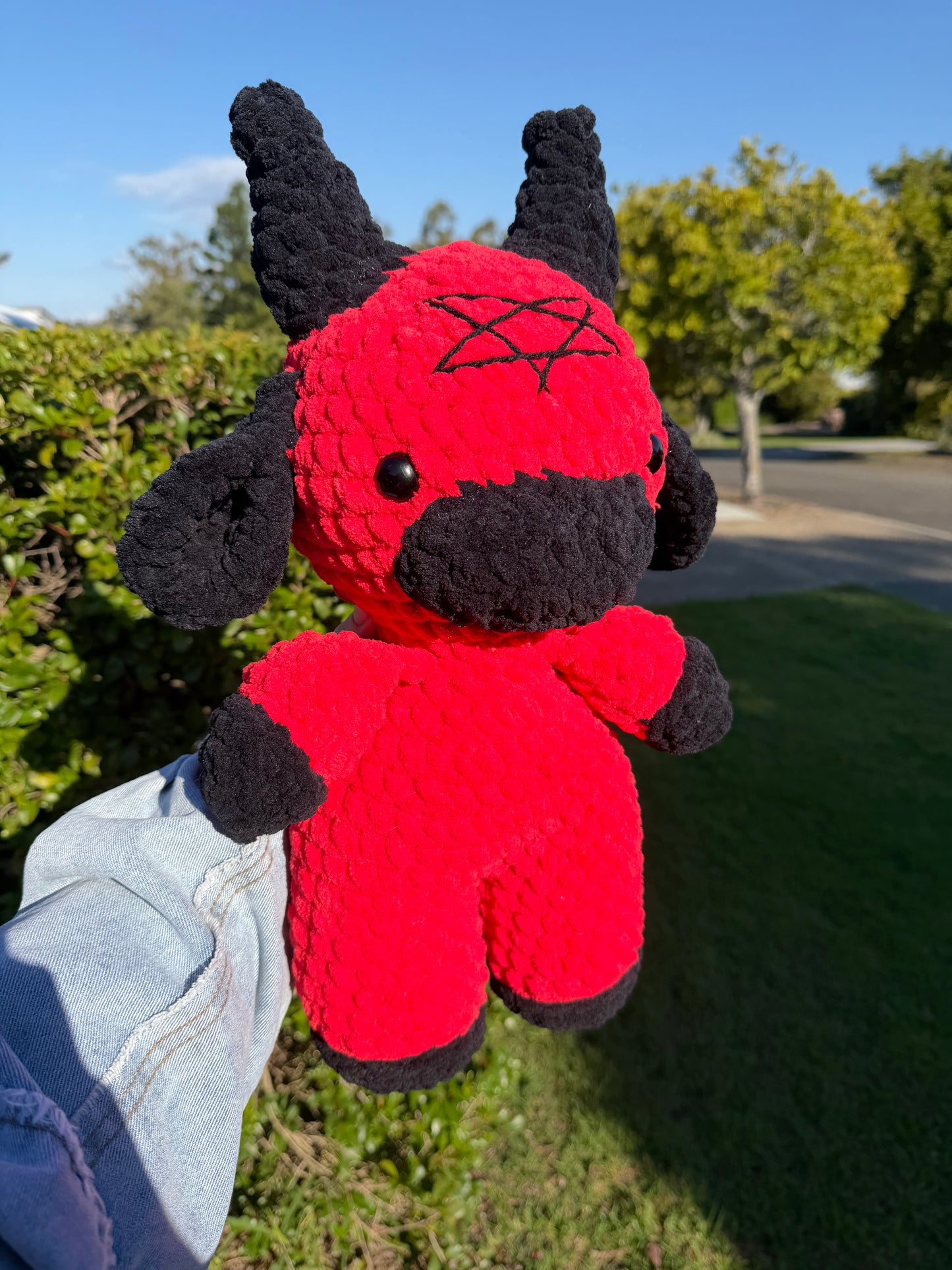 ❤️ Moocifer - Jumbo Devil Cow Crochet Plush 🐮