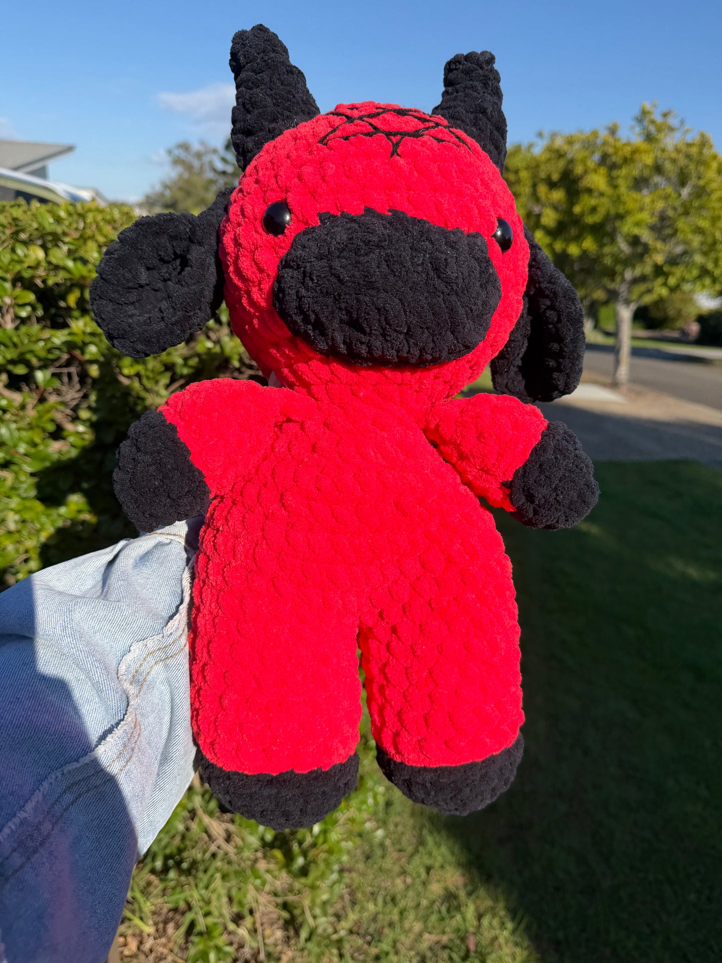❤️ Moocifer - Jumbo Devil Cow Crochet Plush 🐮